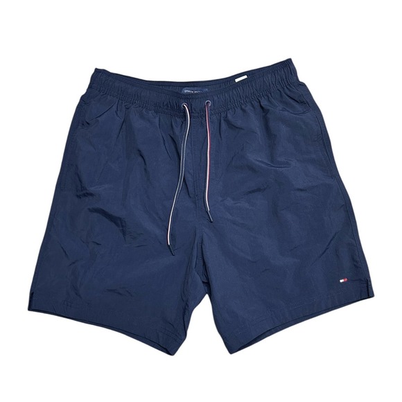 TOMMY‎ HILFIGER SWIM TRUNKS SHORTS 7"INSEAM DRK NAVY BEACH SZ M - Picture 1 of 4